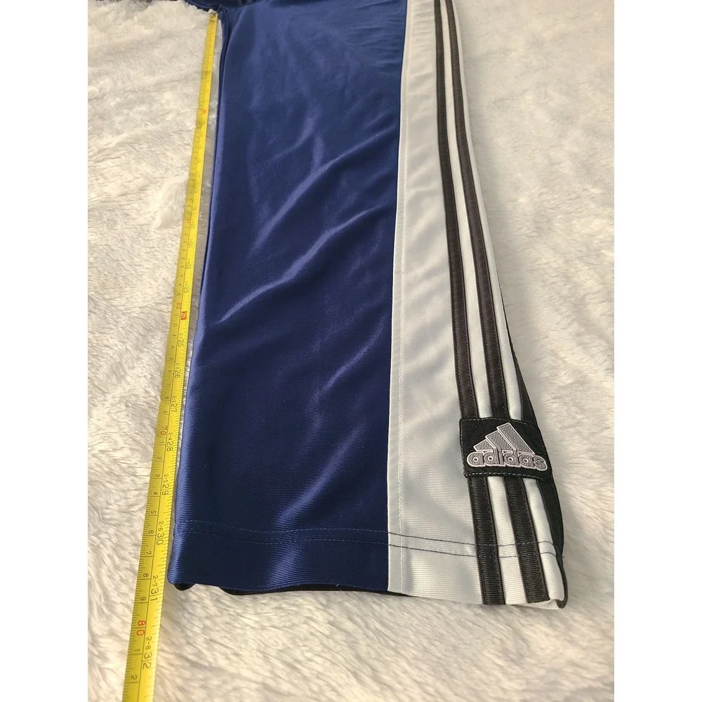 Adidas Mens Vintage Snap Button Adibreak Track Pants Blue White Large AUZ001